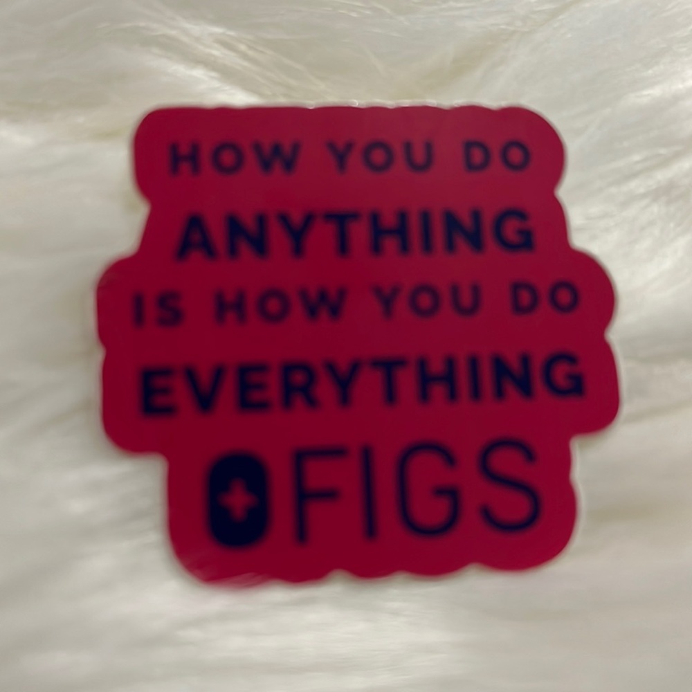 Figs sticker " How you do anything is how you do everything"